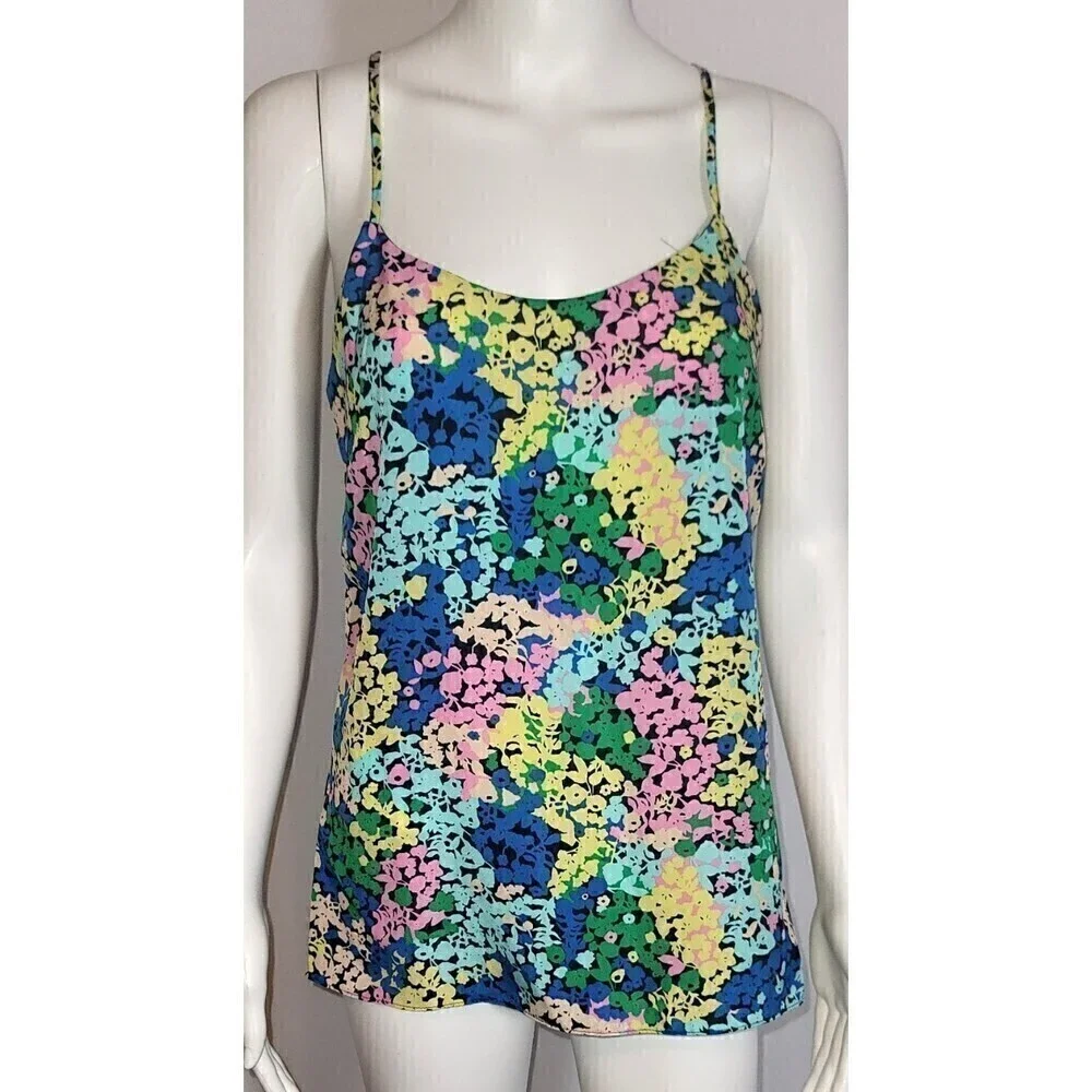 J. Crew Floral Racer Back Top - Size 2